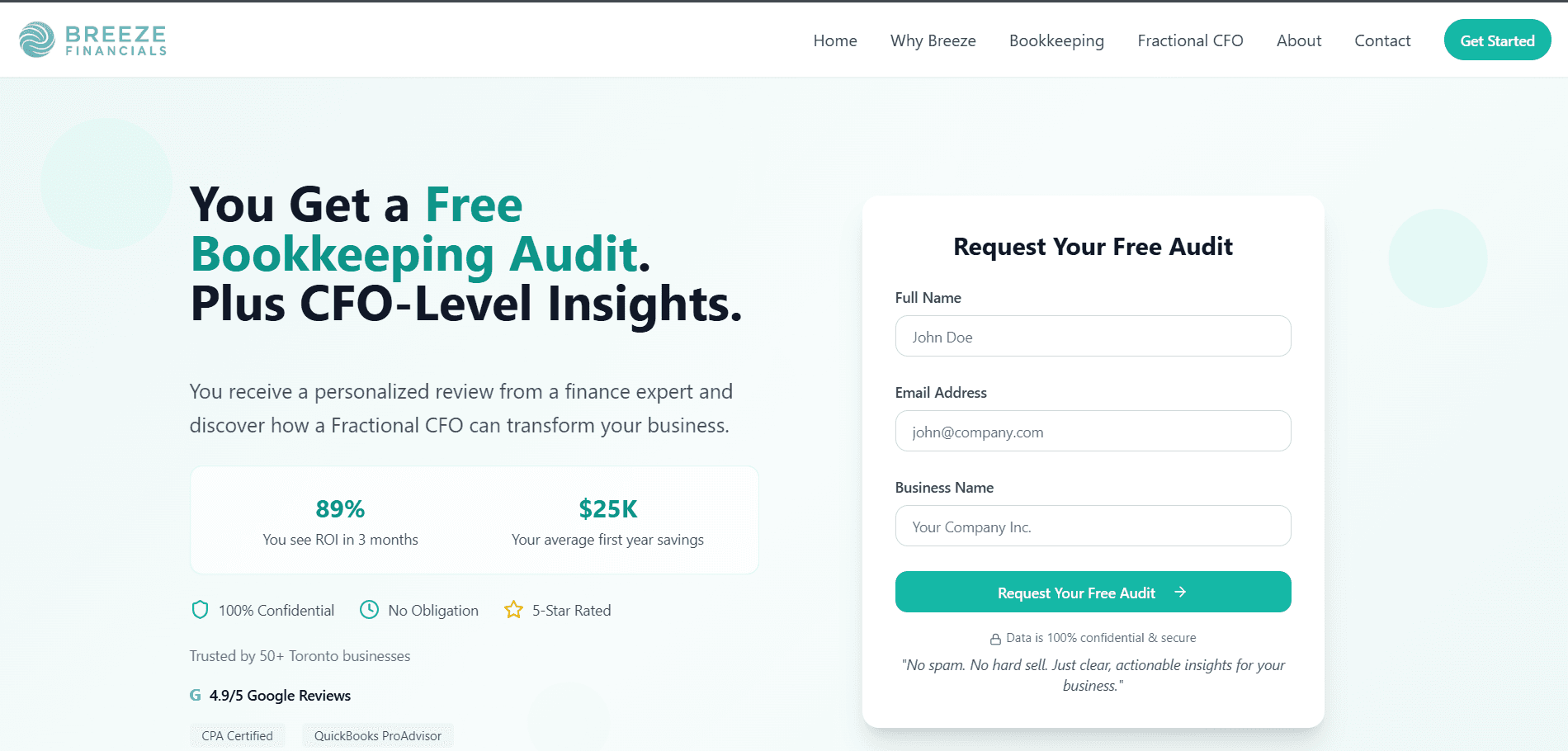 Breeze Financials cover